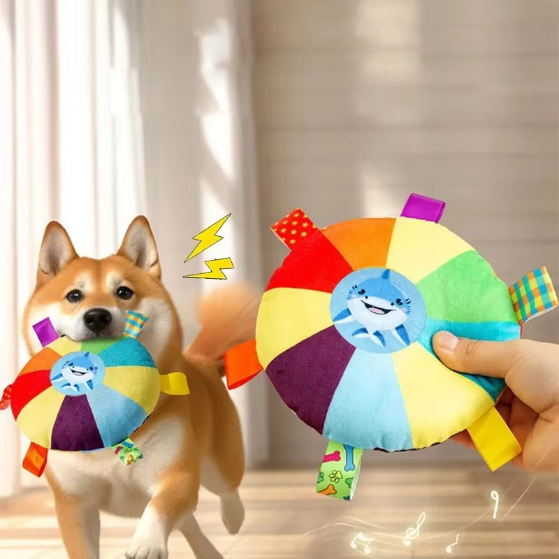 Flying Disc Dog Training Toy - 강아지 플러시 장난감 인터랙티브 플라잉 디스크는