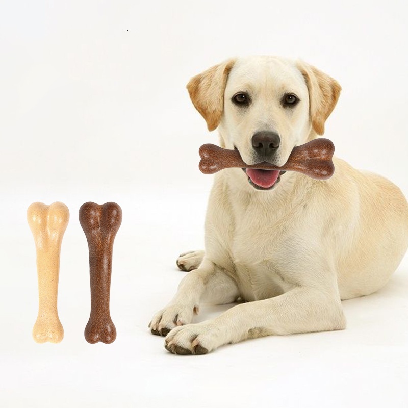 Teeth Cleaning Dog Chew Bone - 강아지용 내구성 있는 쇠고기맛 씹는 장난감,